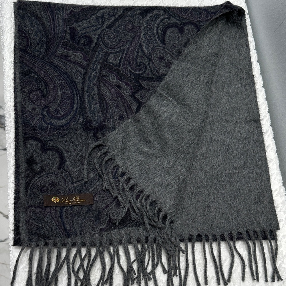 Loro Piana Dark Paisley Scarf